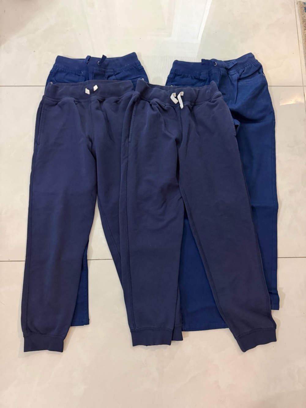 Hanna Andersson Navy Blue Kids Pull-On Jogger Pants - Set of 4